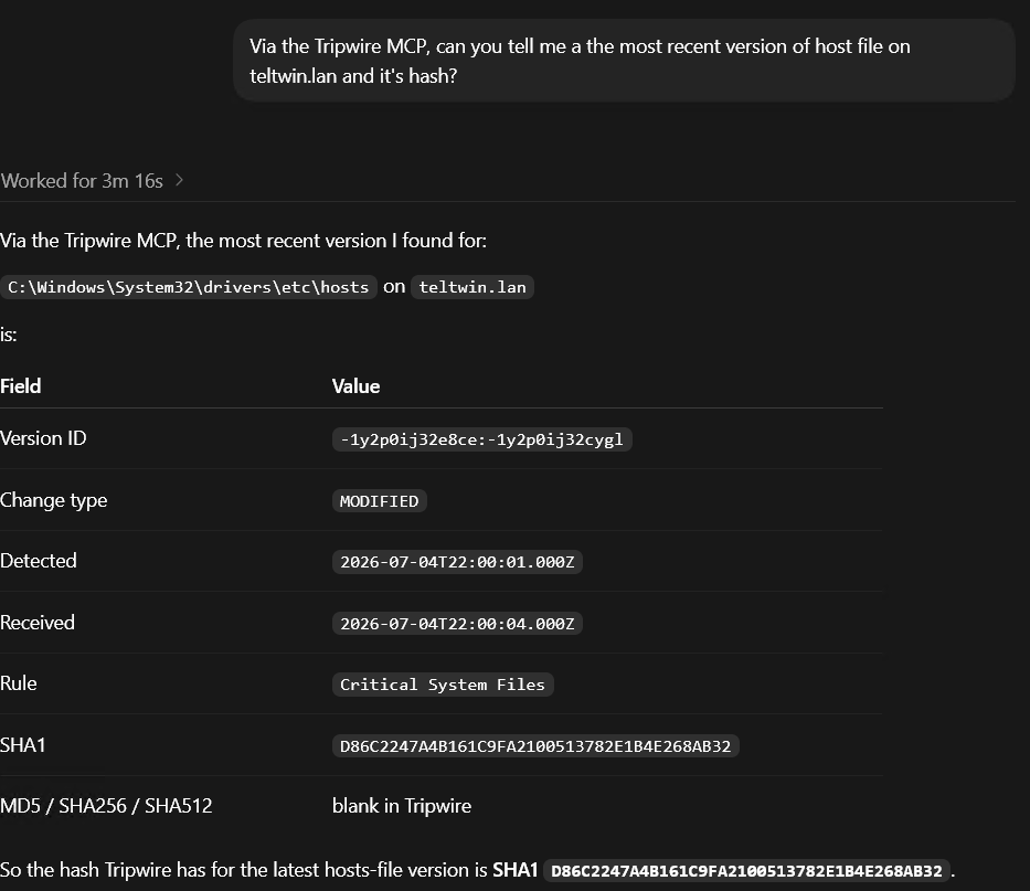 MCP finding a file hash