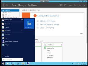 Windows Server TP Start Menu with Pinned Item